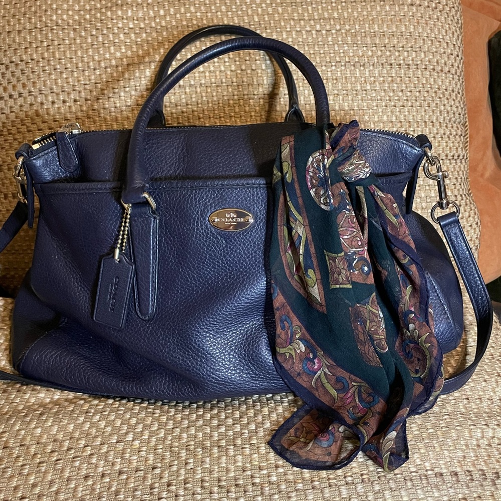 COACH Like NEW, Navy Two Way Purse Tote